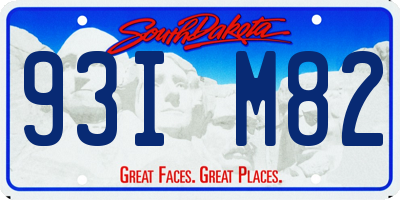 SD license plate 93IM82