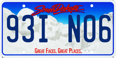 SD license plate 93IN06