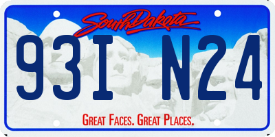 SD license plate 93IN24