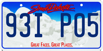 SD license plate 93IP05