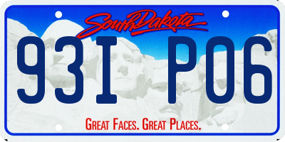 SD license plate 93IP06