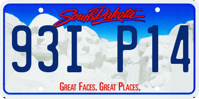 SD license plate 93IP14