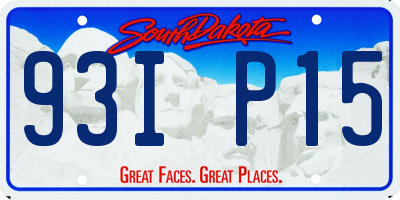 SD license plate 93IP15