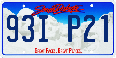 SD license plate 93IP21