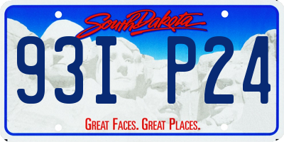 SD license plate 93IP24