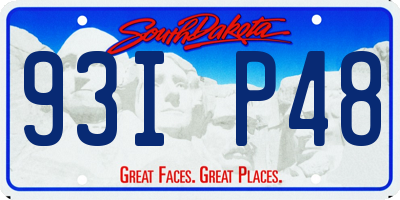 SD license plate 93IP48