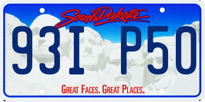 SD license plate 93IP50