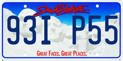 SD license plate 93IP55