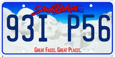 SD license plate 93IP56