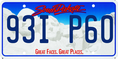 SD license plate 93IP60