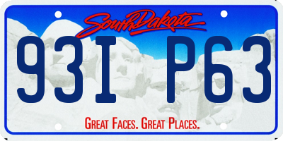 SD license plate 93IP63