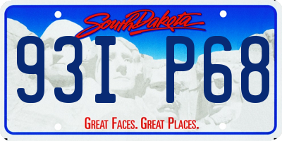 SD license plate 93IP68