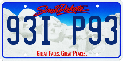 SD license plate 93IP93
