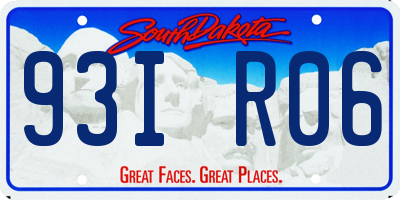 SD license plate 93IR06