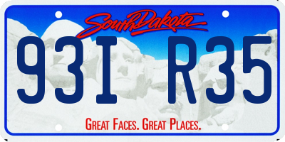 SD license plate 93IR35