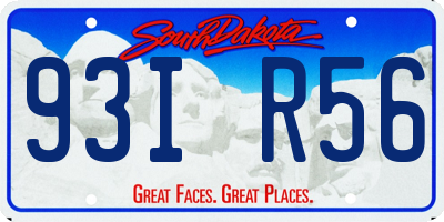SD license plate 93IR56