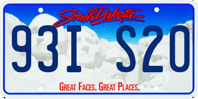 SD license plate 93IS20