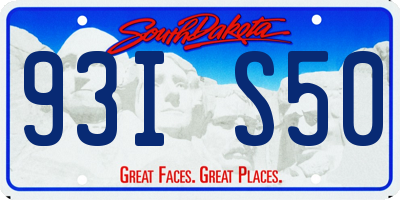 SD license plate 93IS50