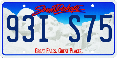 SD license plate 93IS75