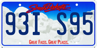 SD license plate 93IS95