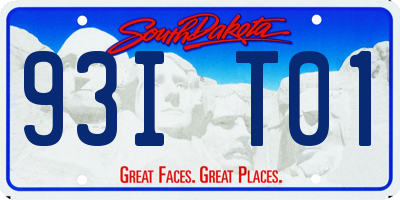 SD license plate 93IT01