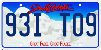 SD license plate 93IT09
