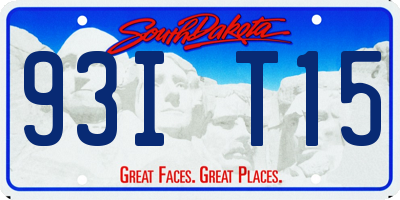 SD license plate 93IT15
