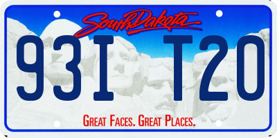 SD license plate 93IT20