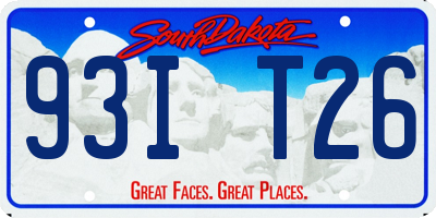 SD license plate 93IT26