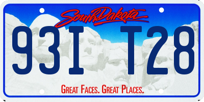 SD license plate 93IT28