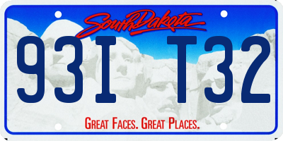 SD license plate 93IT32