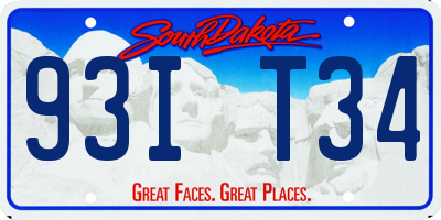 SD license plate 93IT34