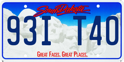 SD license plate 93IT40