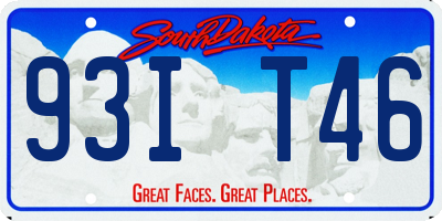 SD license plate 93IT46