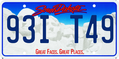 SD license plate 93IT49