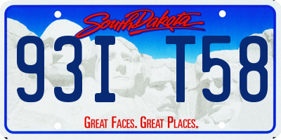 SD license plate 93IT58