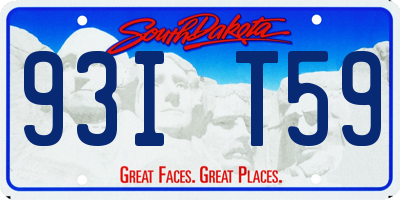 SD license plate 93IT59