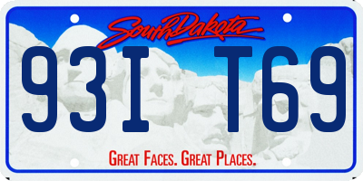 SD license plate 93IT69