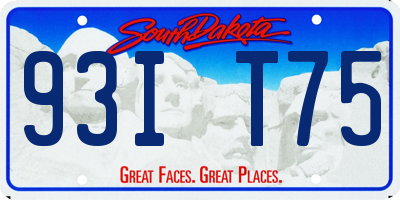 SD license plate 93IT75