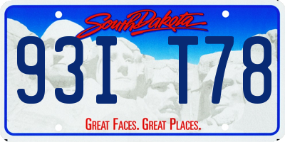 SD license plate 93IT78