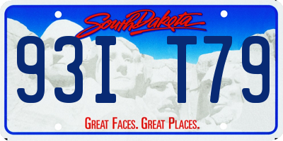 SD license plate 93IT79