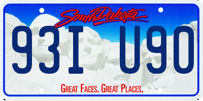 SD license plate 93IU90