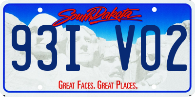 SD license plate 93IV02