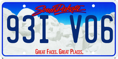 SD license plate 93IV06