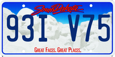 SD license plate 93IV75