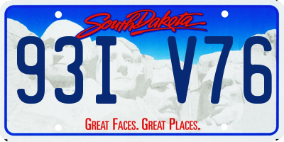 SD license plate 93IV76