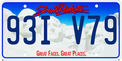 SD license plate 93IV79