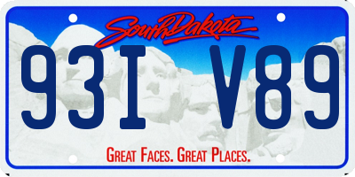 SD license plate 93IV89