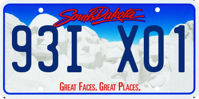 SD license plate 93IX01