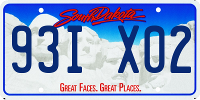 SD license plate 93IX02